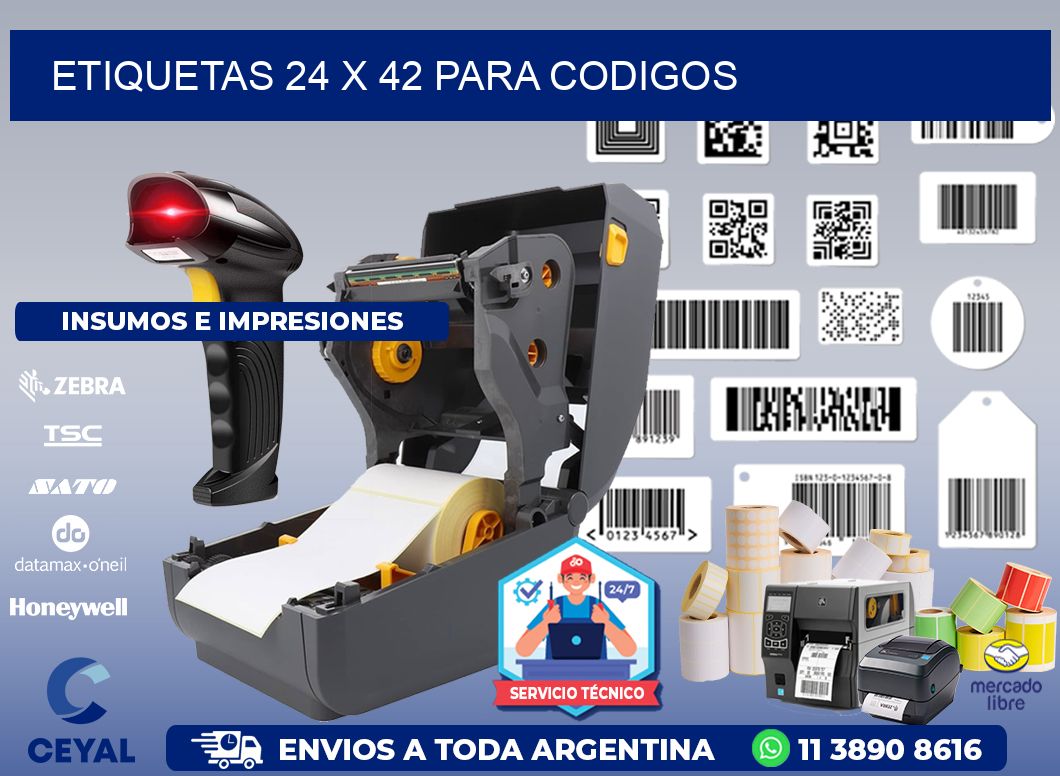 ETIQUETAS 24 x 42 PARA CODIGOS