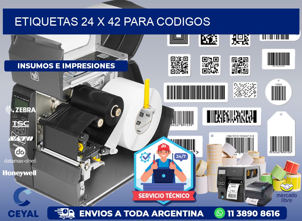 ETIQUETAS 24 x 42 PARA CODIGOS