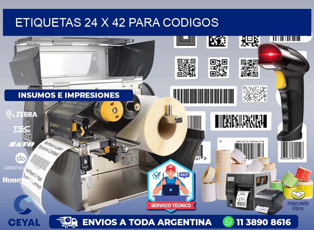 ETIQUETAS 24 x 42 PARA CODIGOS