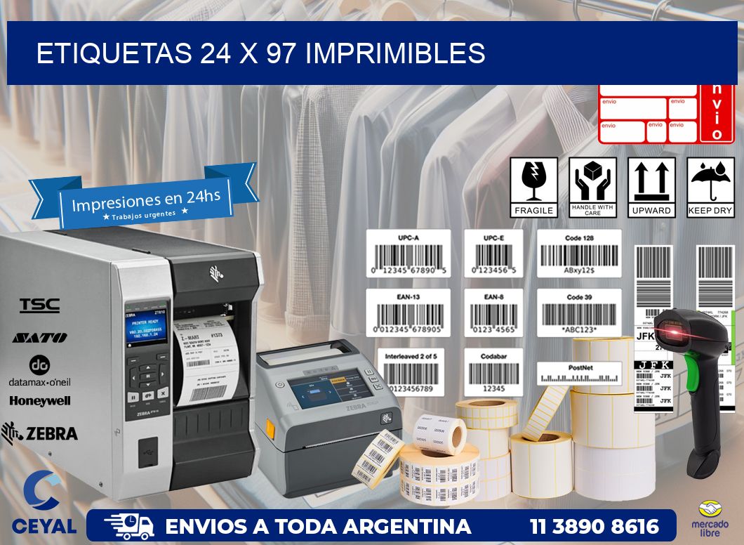 ETIQUETAS 24 x 97 IMPRIMIBLES