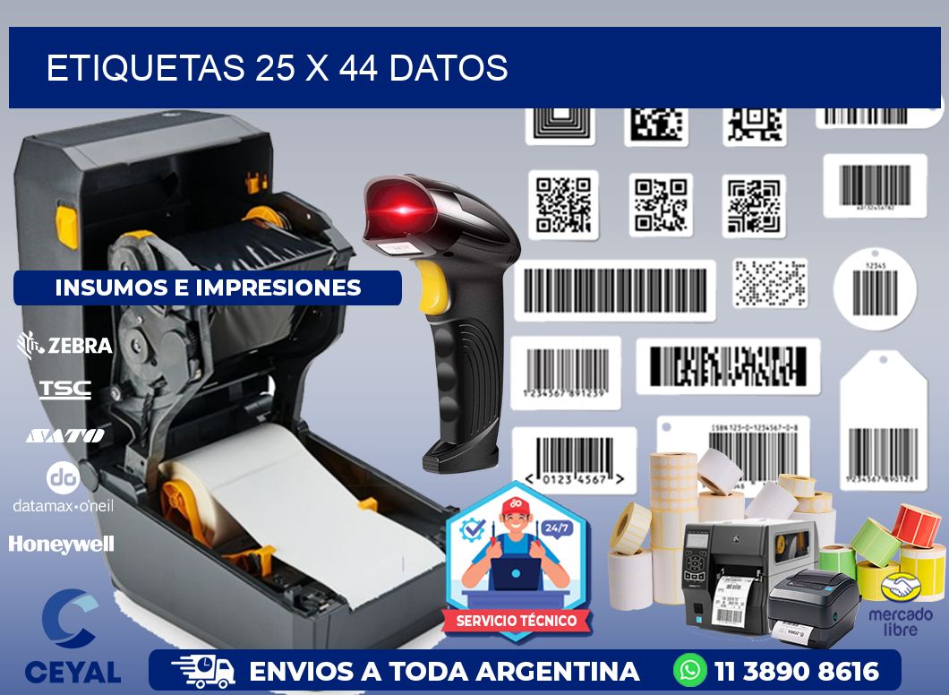 ETIQUETAS 25 x 44 DATOS
