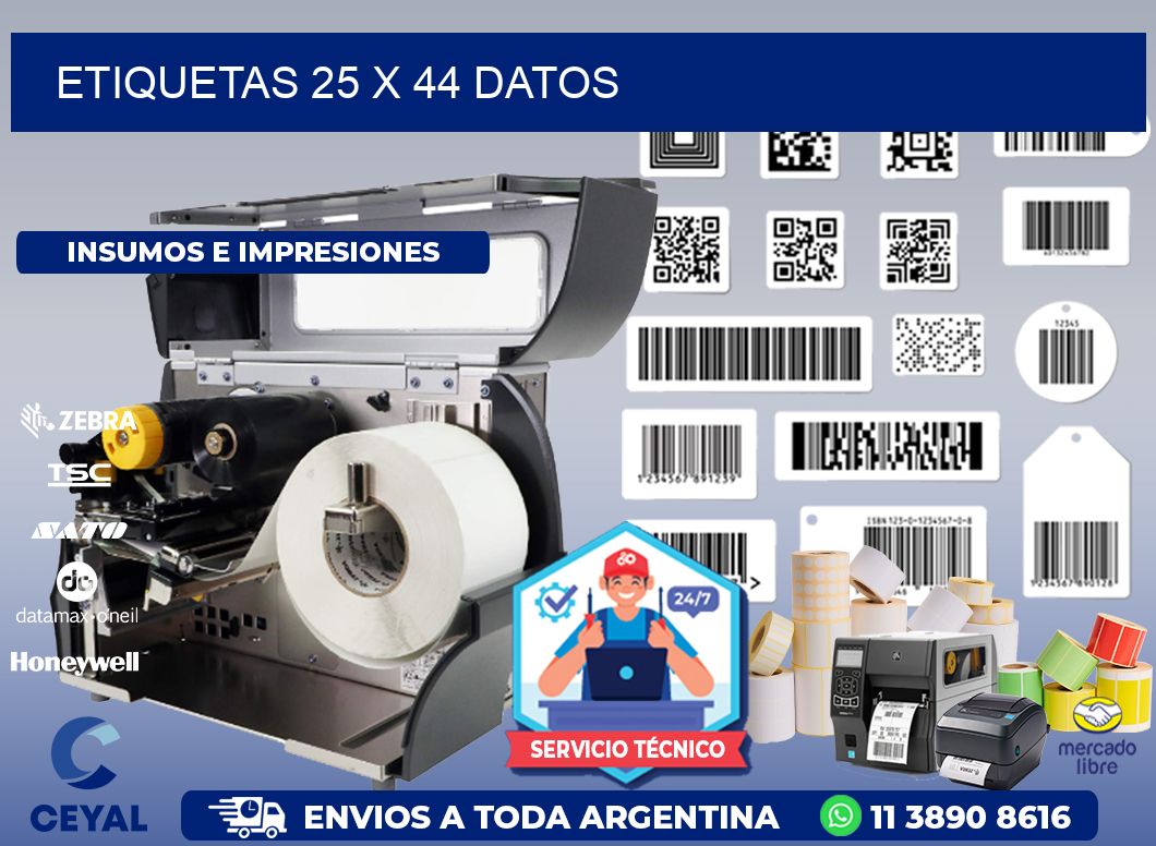 ETIQUETAS 25 x 44 DATOS