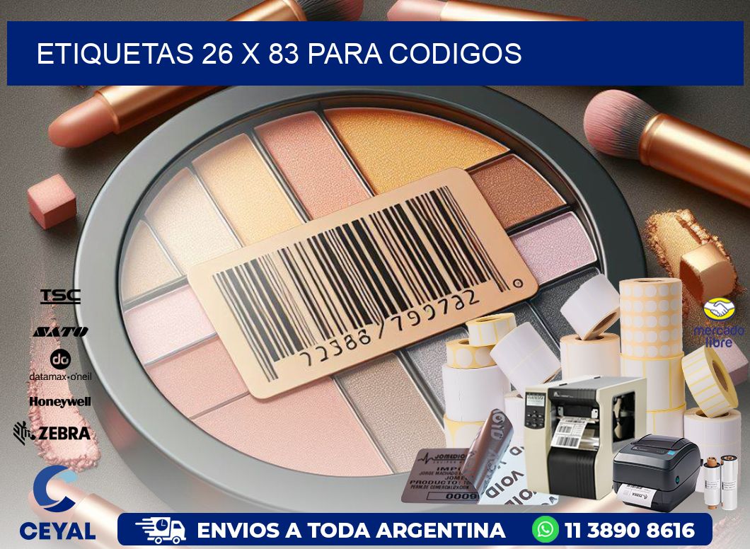 ETIQUETAS 26 x 83 PARA CODIGOS