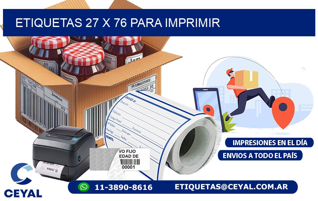 ETIQUETAS 27 x 76 PARA IMPRIMIR