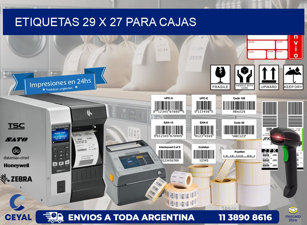 ETIQUETAS 29 x 27 PARA CAJAS