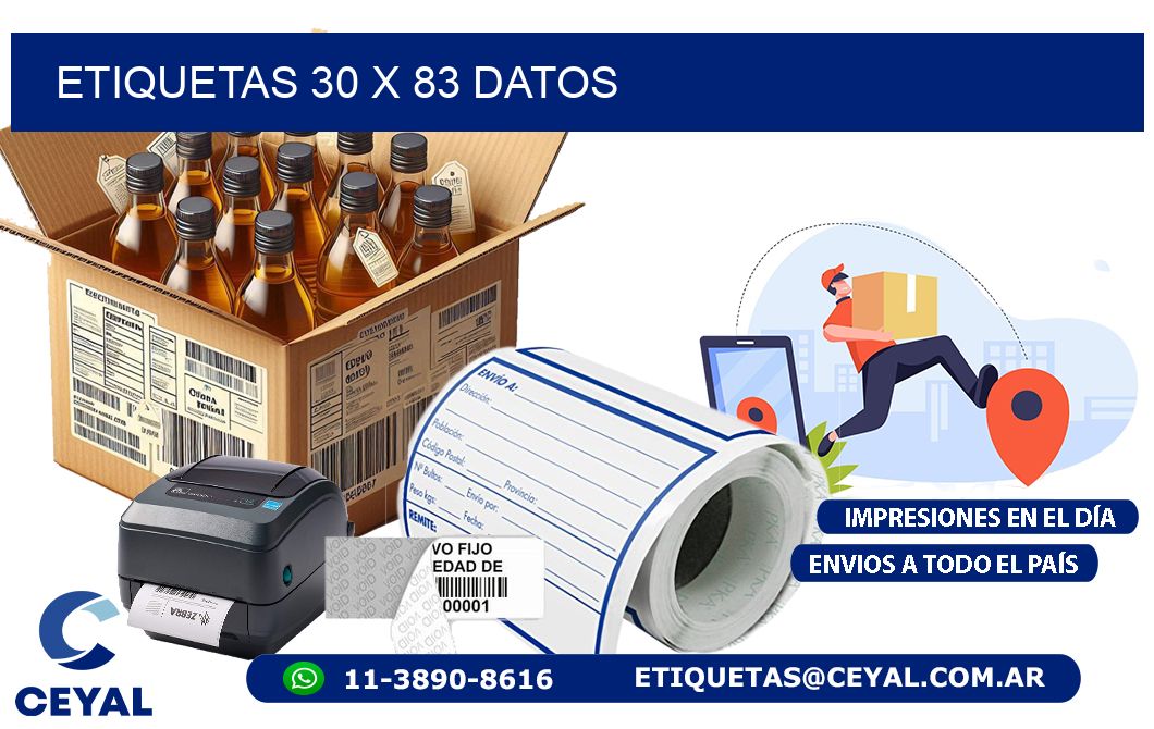 ETIQUETAS 30 x 83 DATOS