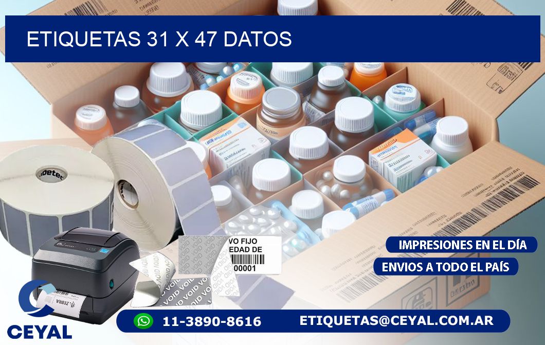 ETIQUETAS 31 x 47 DATOS
