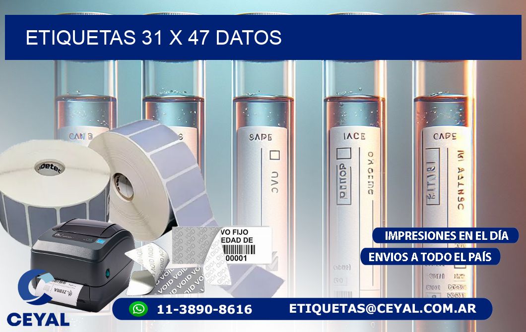 ETIQUETAS 31 x 47 DATOS