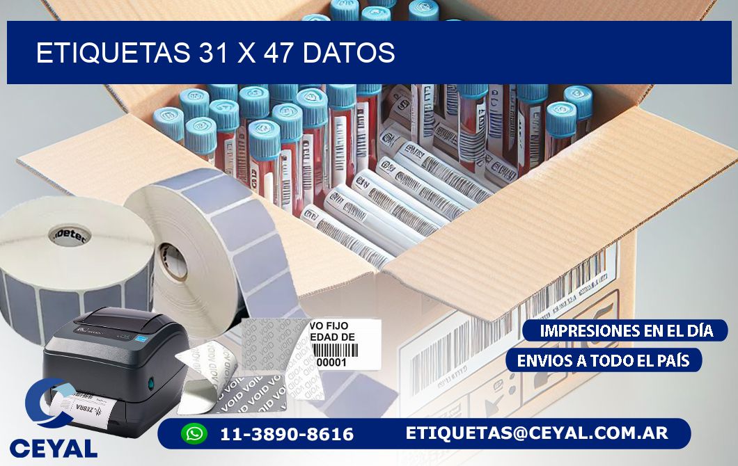 ETIQUETAS 31 x 47 DATOS