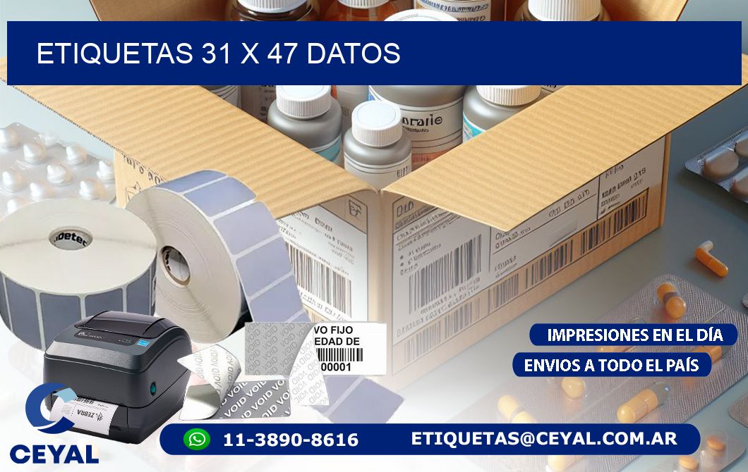 ETIQUETAS 31 x 47 DATOS