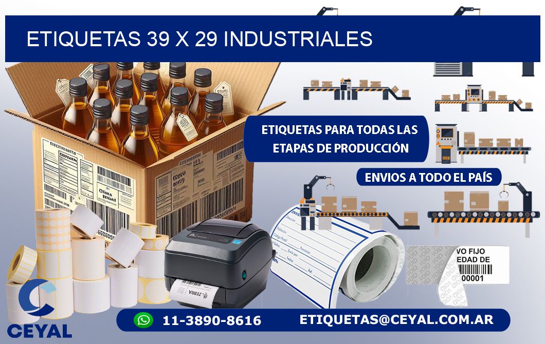 ETIQUETAS 39 x 29 INDUSTRIALES