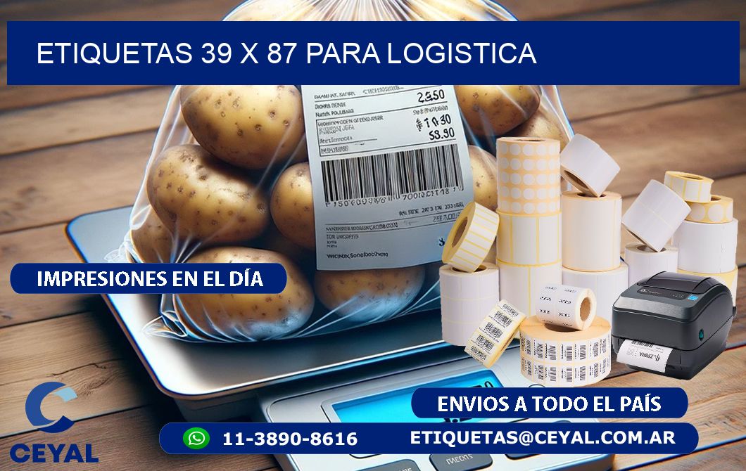 ETIQUETAS 39 x 87 PARA LOGISTICA