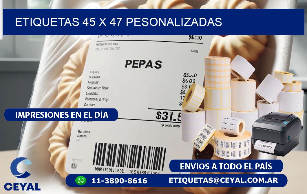 ETIQUETAS 45 x 47 PESONALIZADAS