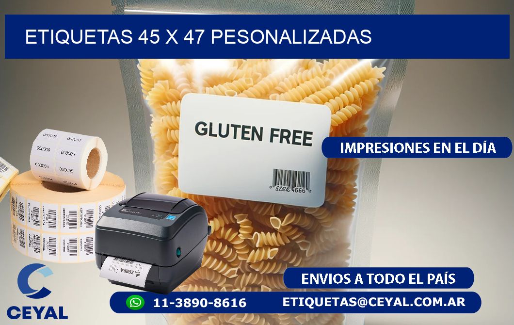 ETIQUETAS 45 x 47 PESONALIZADAS