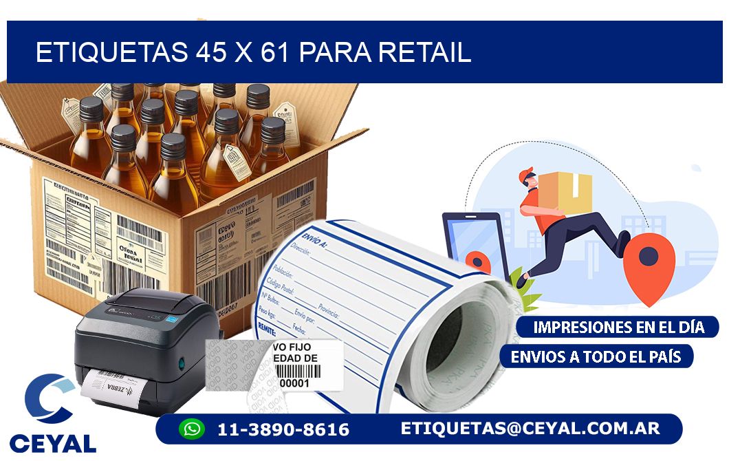 ETIQUETAS 45 x 61 PARA RETAIL