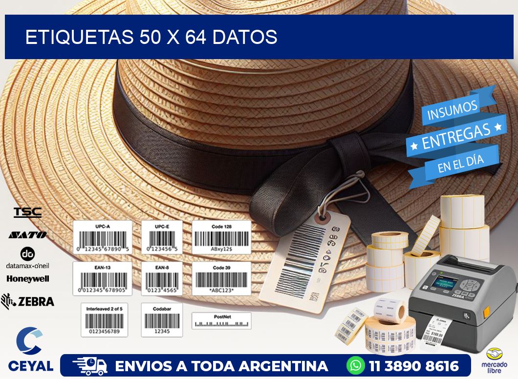 ETIQUETAS 50 x 64 DATOS