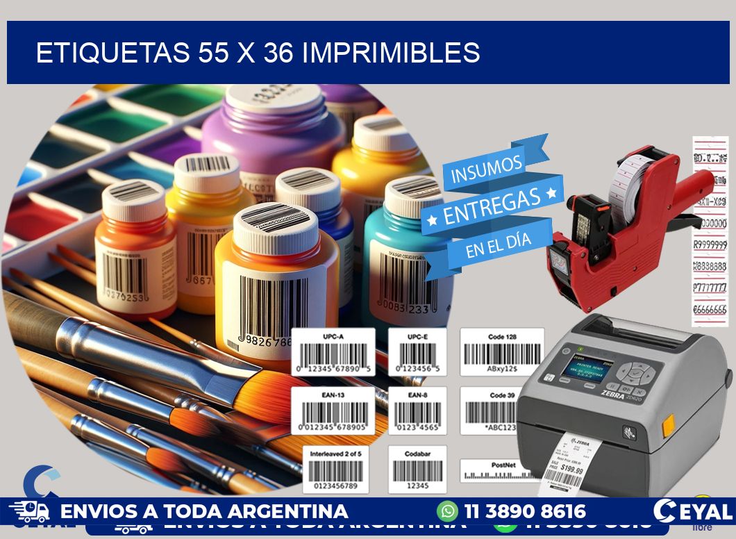 ETIQUETAS 55 x 36 IMPRIMIBLES