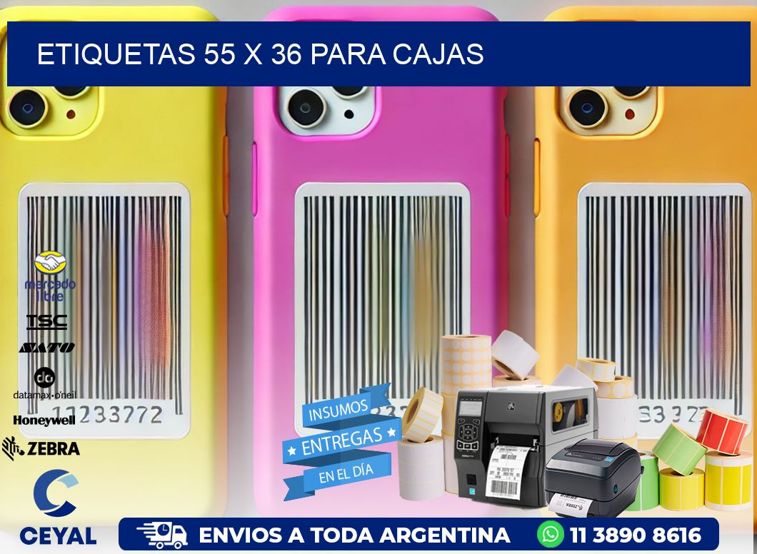 ETIQUETAS 55 x 36 PARA CAJAS
