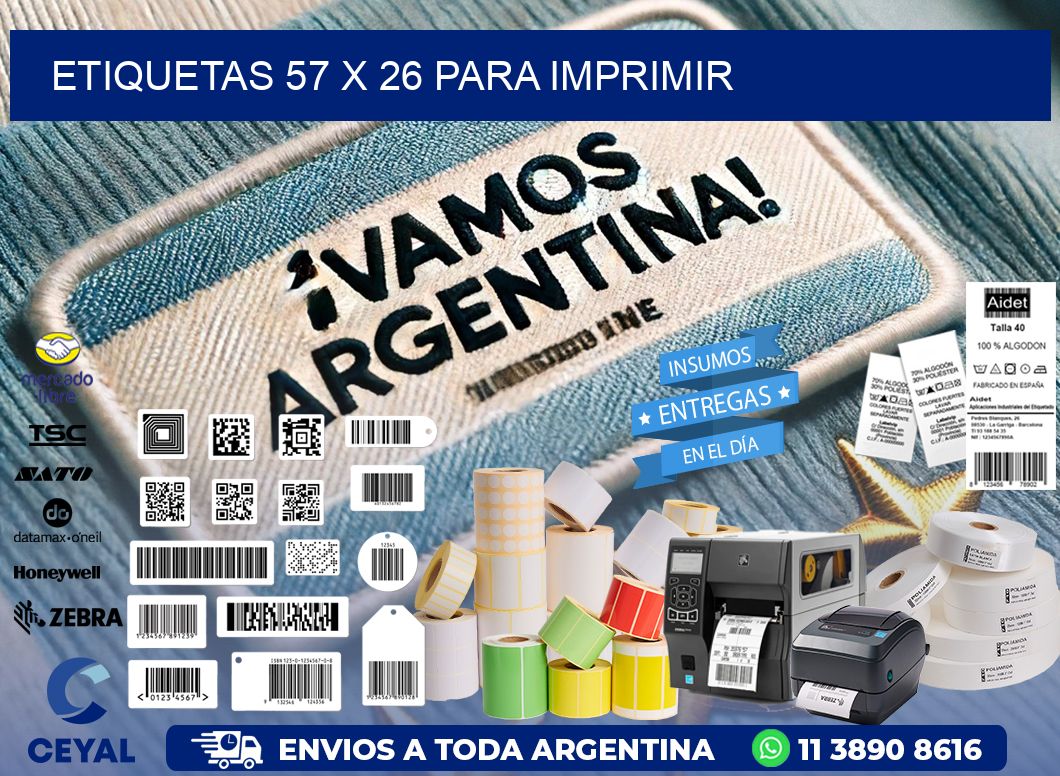 ETIQUETAS 57 x 26 PARA IMPRIMIR