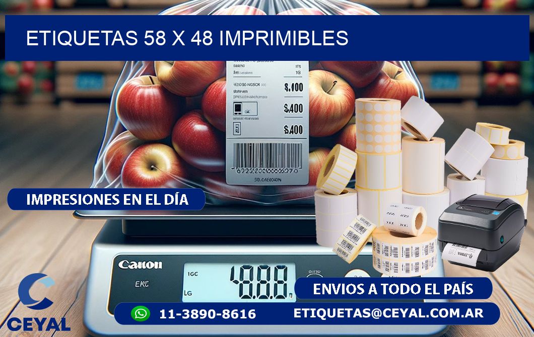 ETIQUETAS 58 x 48 IMPRIMIBLES