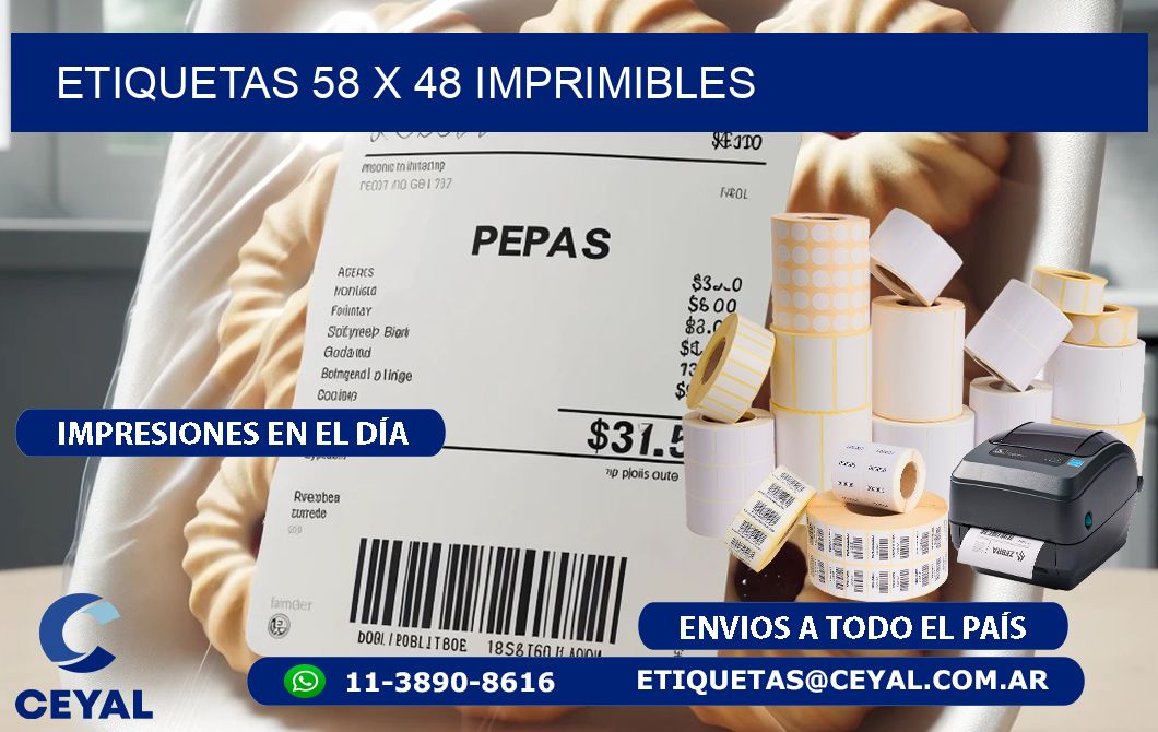 ETIQUETAS 58 x 48 IMPRIMIBLES