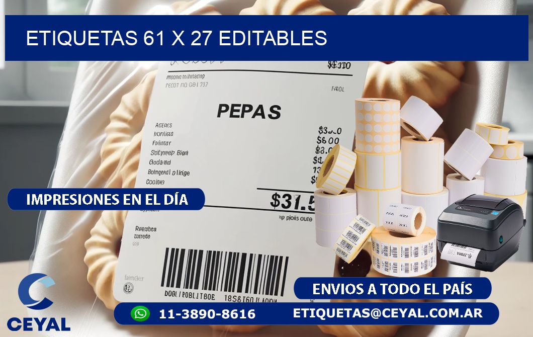 ETIQUETAS 61 x 27 EDITABLES