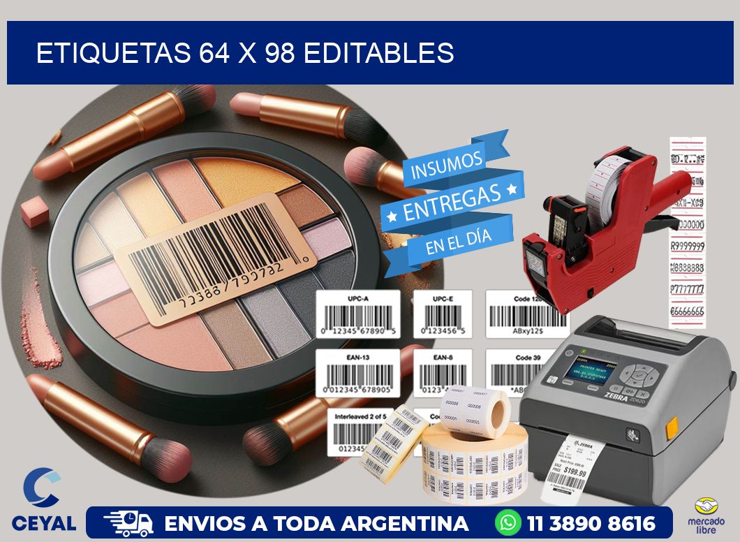 ETIQUETAS 64 x 98 EDITABLES