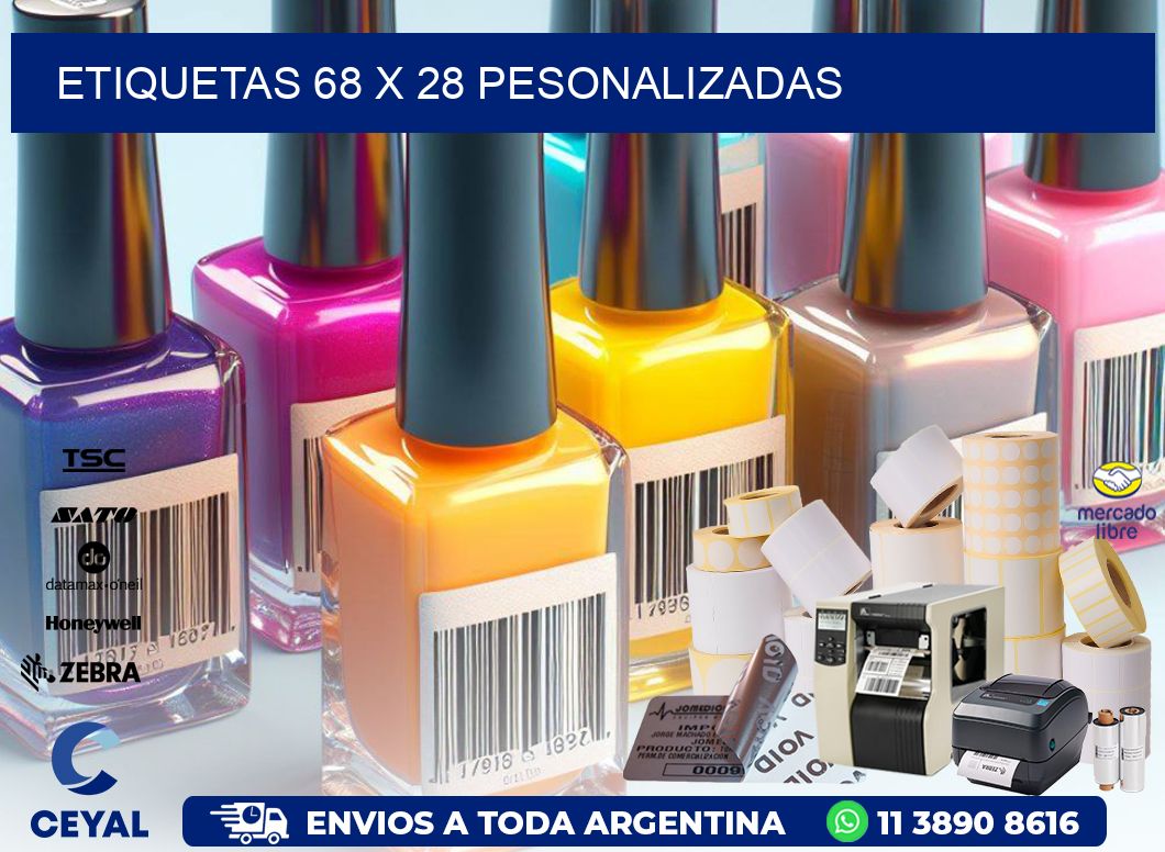ETIQUETAS 68 x 28 PESONALIZADAS