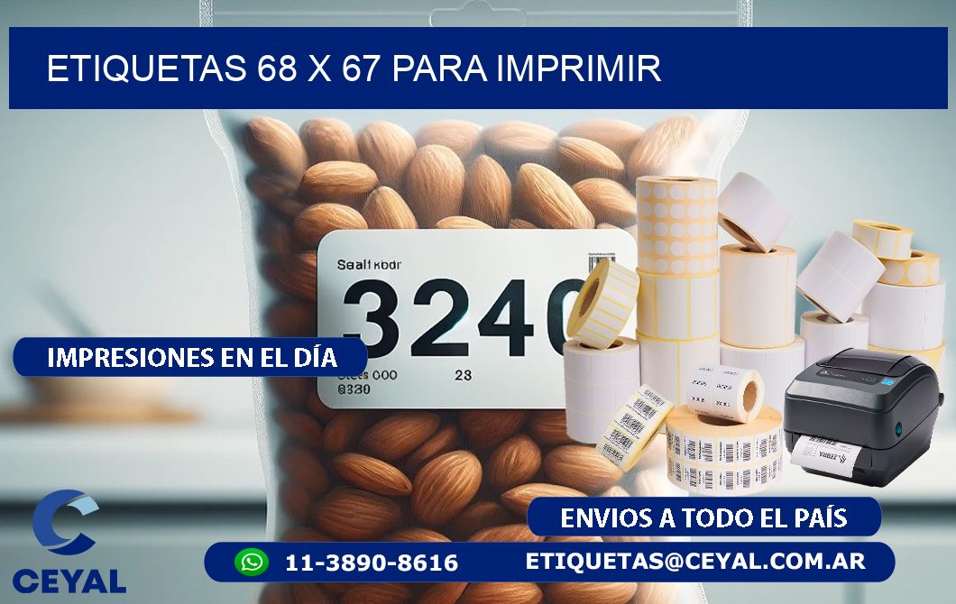 ETIQUETAS 68 x 67 PARA IMPRIMIR