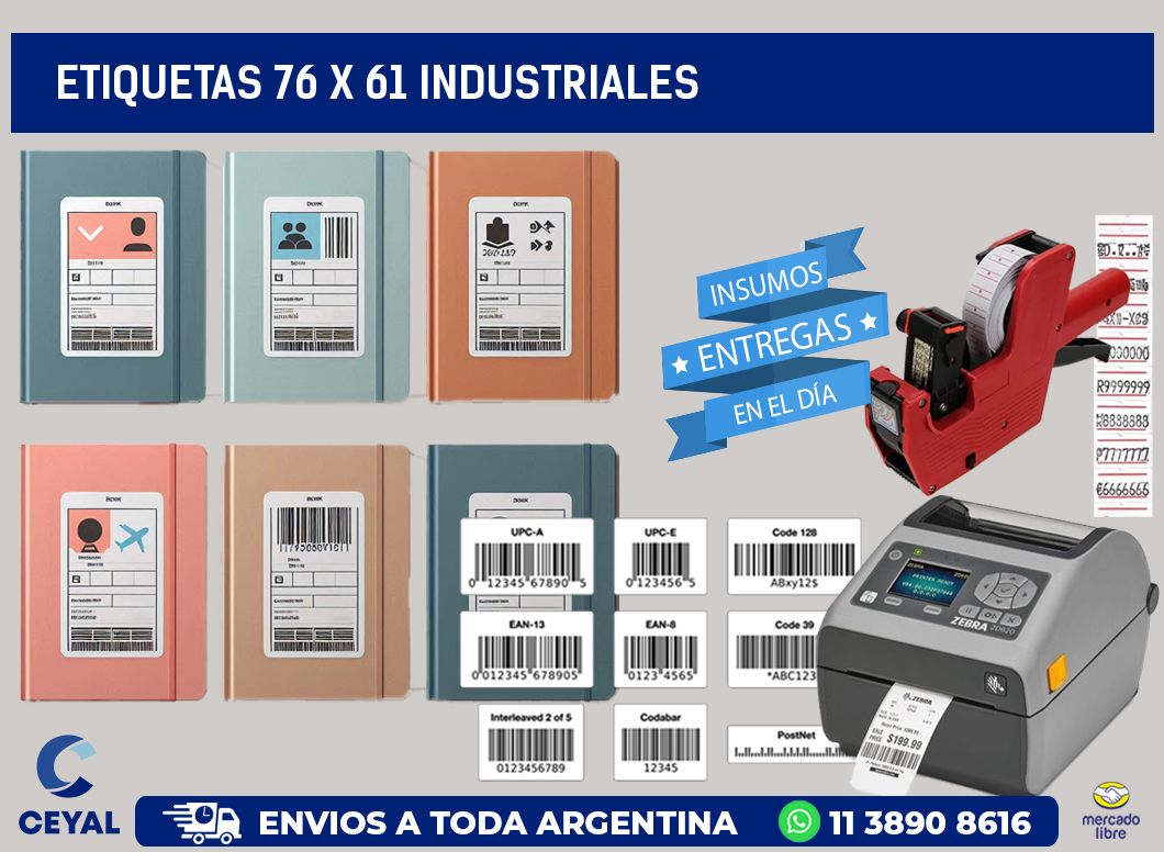 ETIQUETAS 76 x 61 INDUSTRIALES
