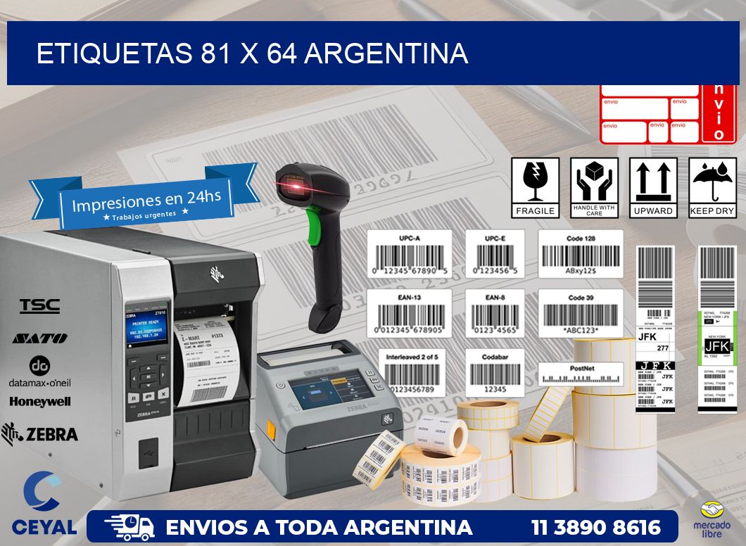 ETIQUETAS 81 x 64 ARGENTINA