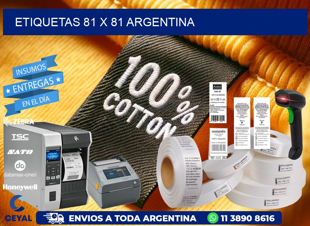 ETIQUETAS 81 x 81 ARGENTINA