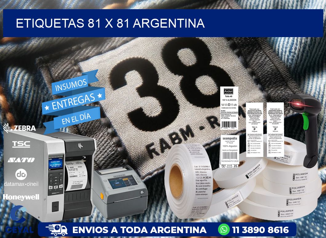 ETIQUETAS 81 x 81 ARGENTINA