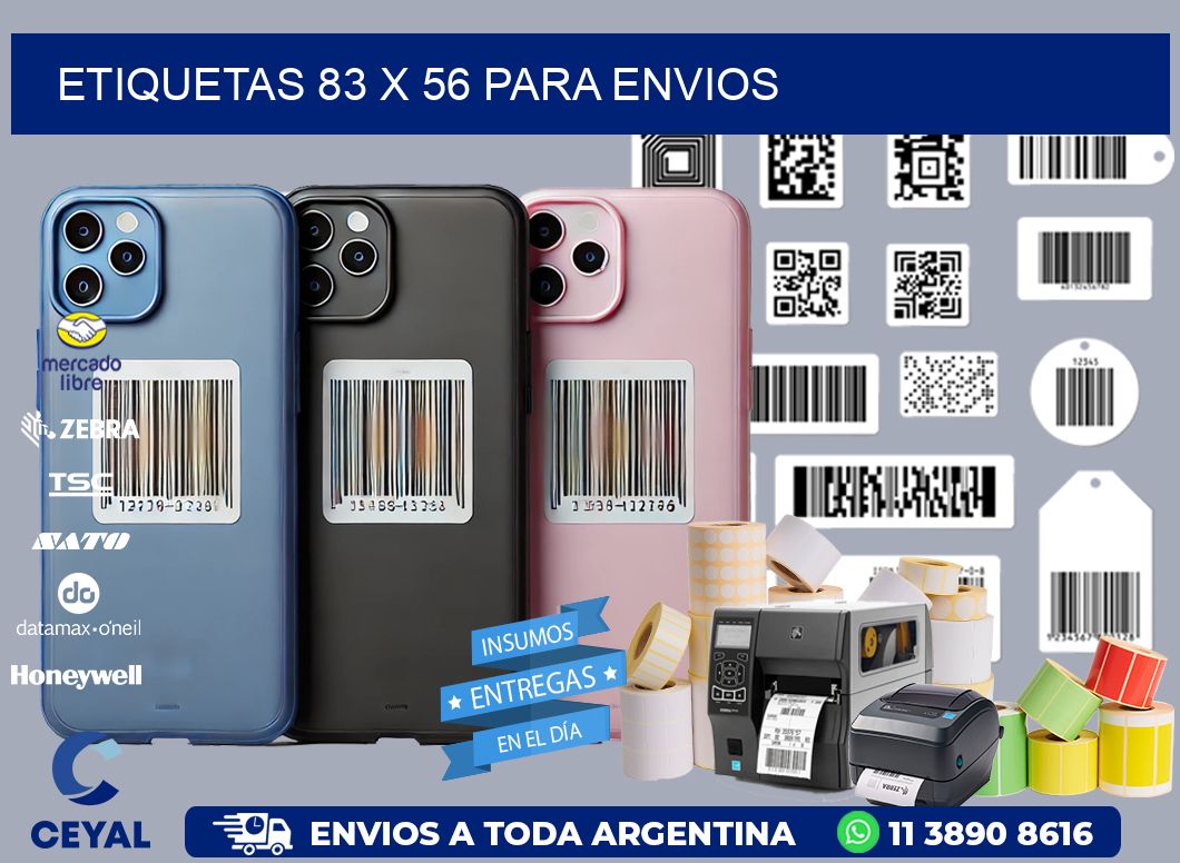 ETIQUETAS 83 x 56 PARA ENVIOS