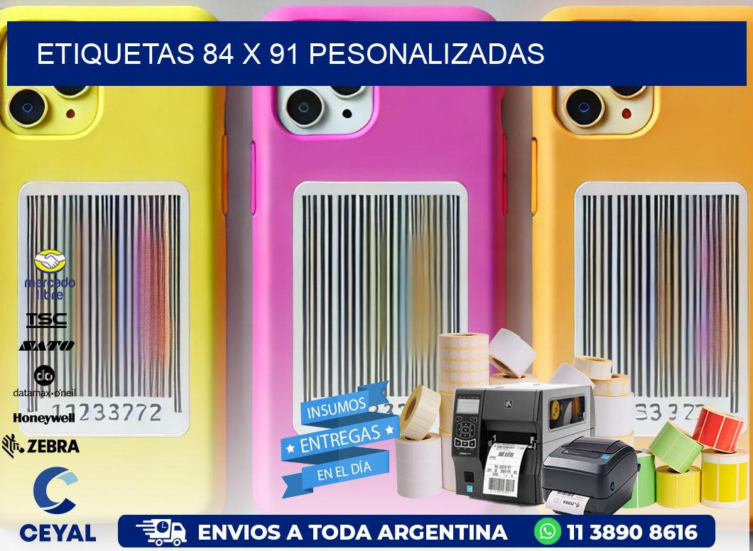 ETIQUETAS 84 x 91 PESONALIZADAS