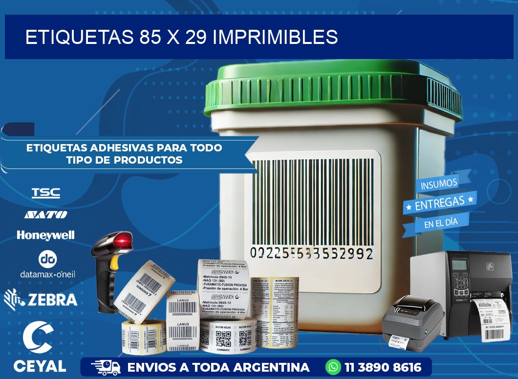 ETIQUETAS 85 x 29 IMPRIMIBLES