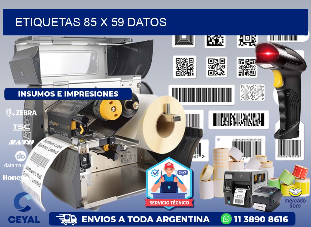 ETIQUETAS 85 x 59 DATOS