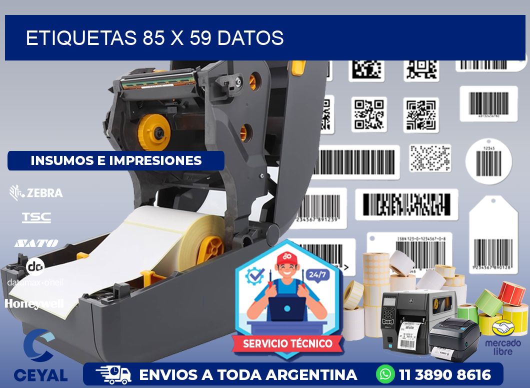 ETIQUETAS 85 x 59 DATOS