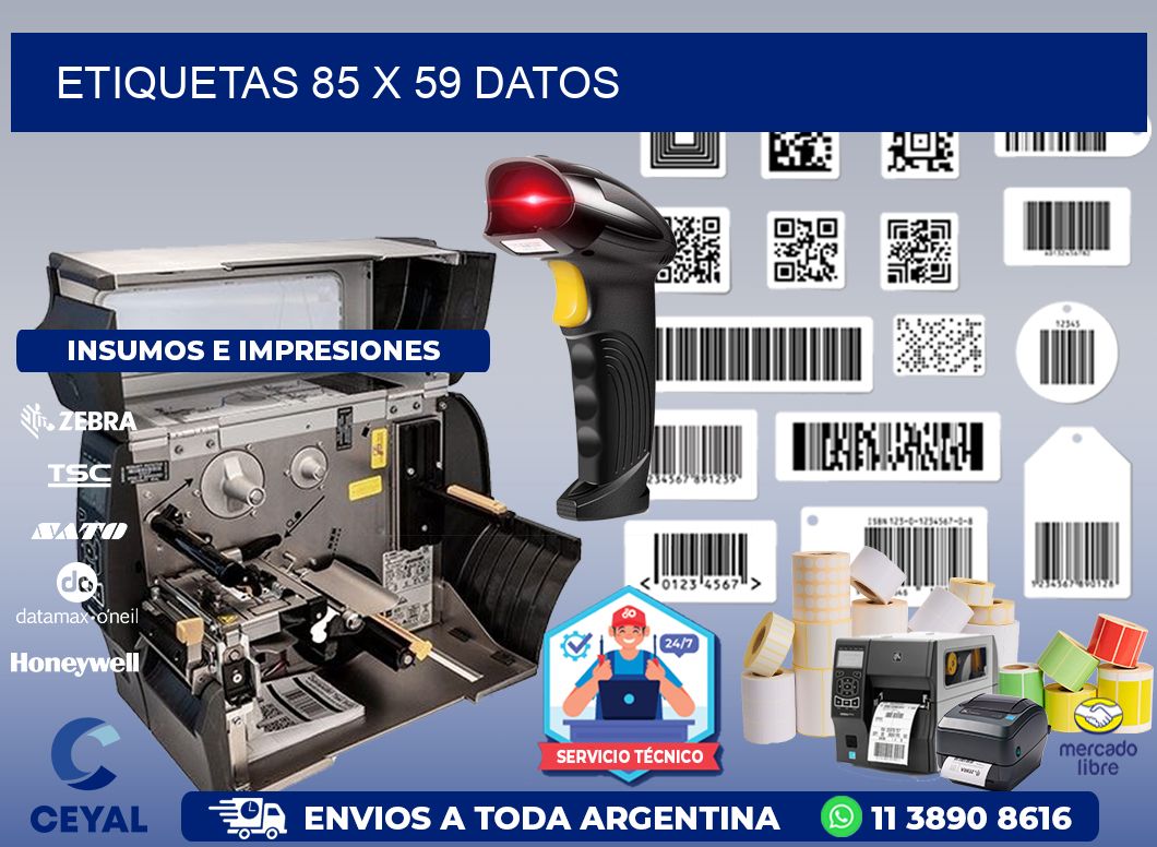 ETIQUETAS 85 x 59 DATOS