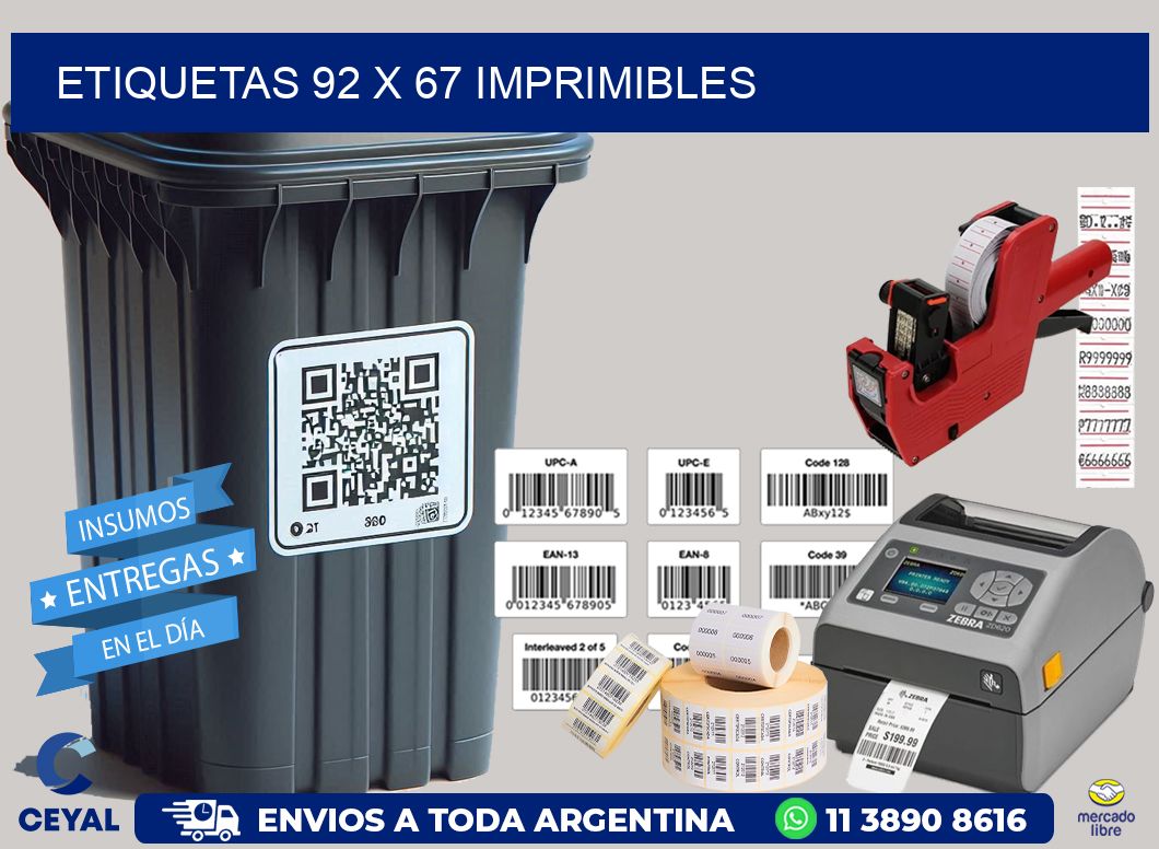 ETIQUETAS 92 x 67 IMPRIMIBLES
