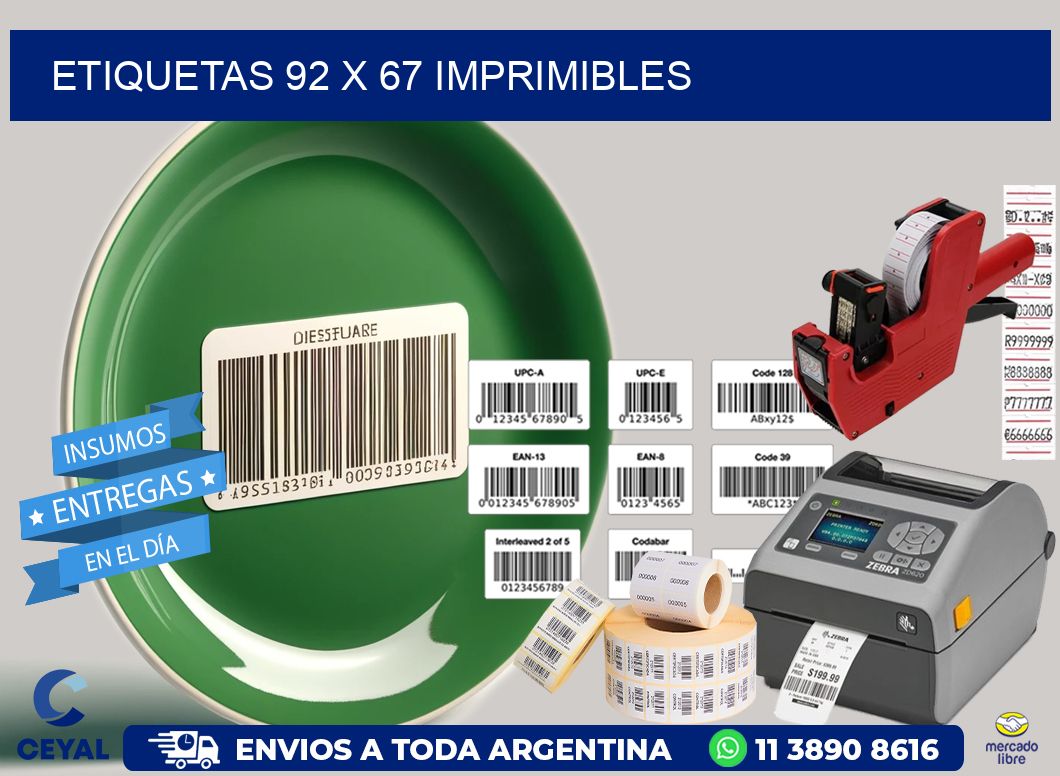 ETIQUETAS 92 x 67 IMPRIMIBLES