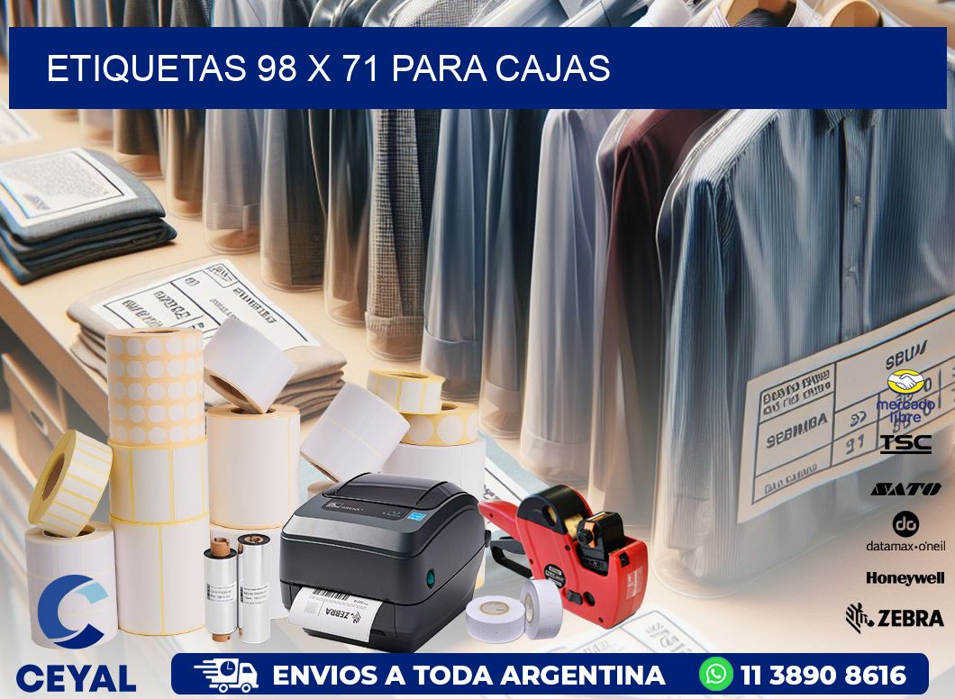 ETIQUETAS 98 x 71 PARA CAJAS