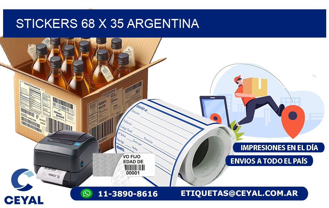 STICKERS 68 x 35 ARGENTINA