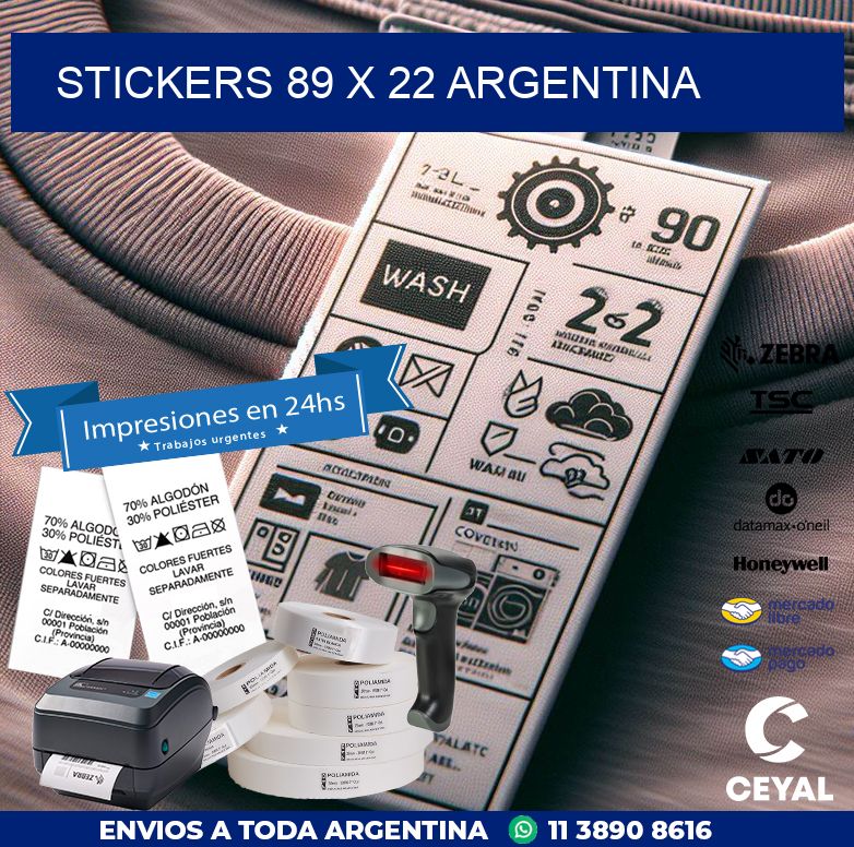 STICKERS 89 x 22 ARGENTINA