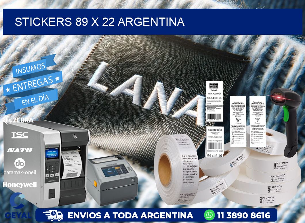STICKERS 89 x 22 ARGENTINA
