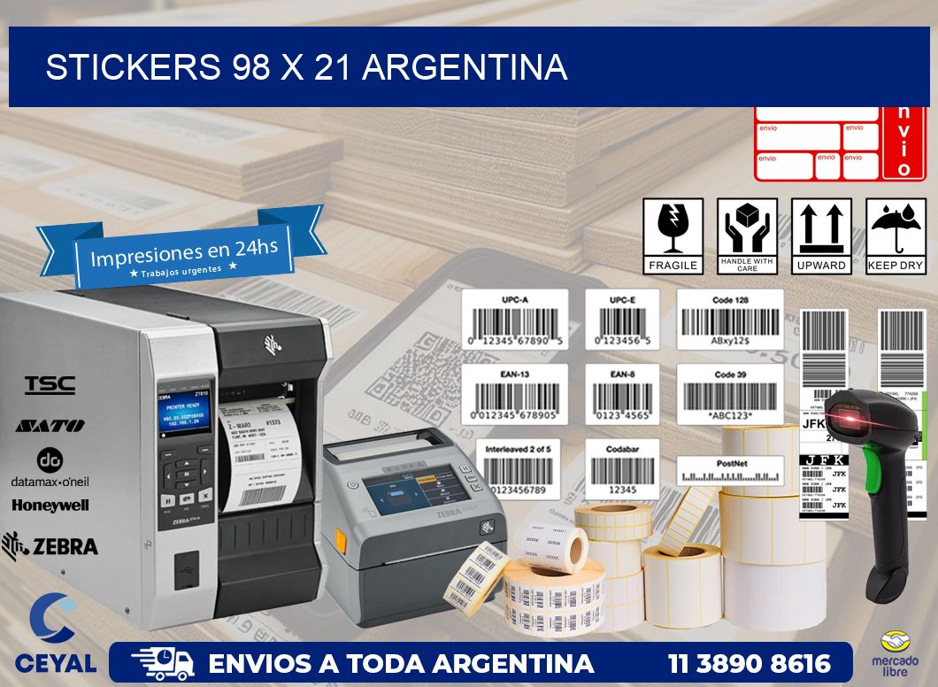 STICKERS 98 x 21 ARGENTINA