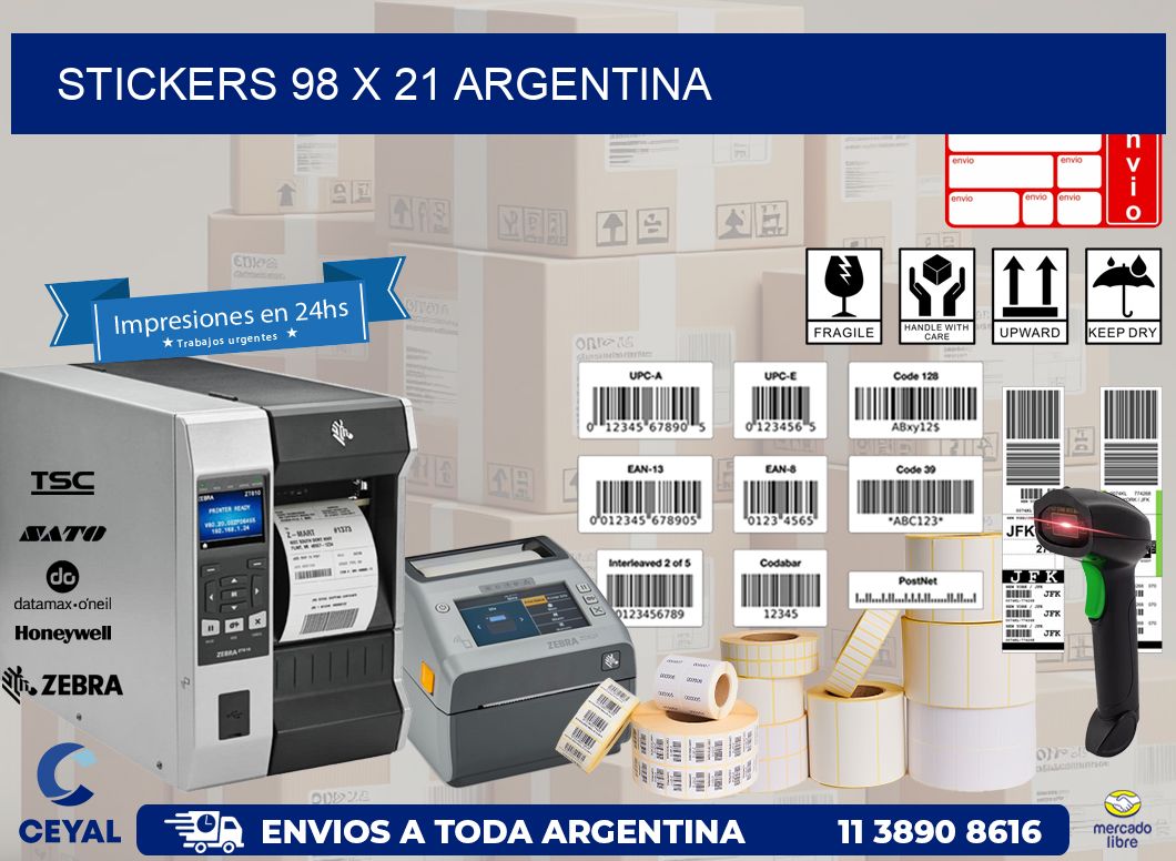 STICKERS 98 x 21 ARGENTINA