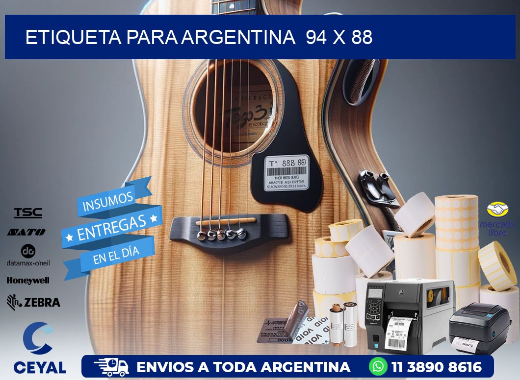 etiqueta para Argentina 94 x 88
