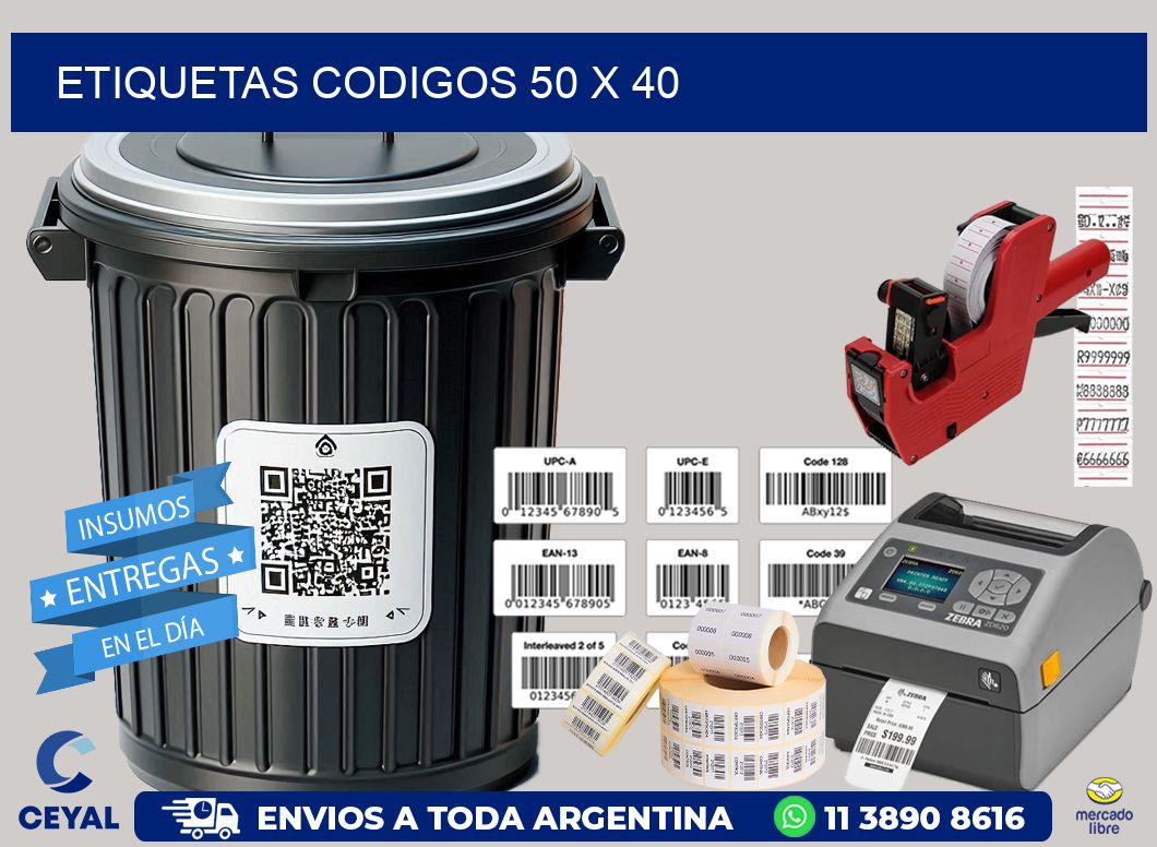 etiquetas codigos 50 x 40