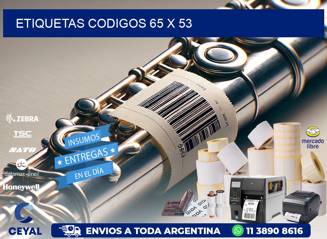 etiquetas codigos 65 x 53